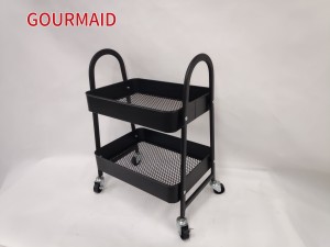 Hot-selling Heavy Duty Sus Wall Mounted Coat Hanger - Small 2 Tier Utility Cart – Light Houseware