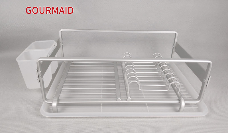 Quality Inspection for Pull Out Kitchen Storage - Aluminum dish Drainer With Drip Tray – Light Houseware